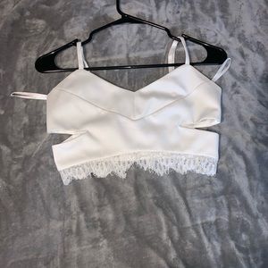 White crop top